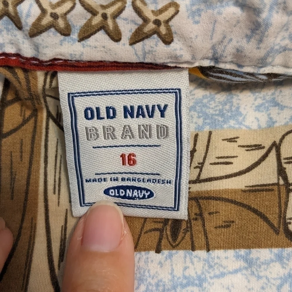 OLD Navy Fun Button Up Shirt Size 16